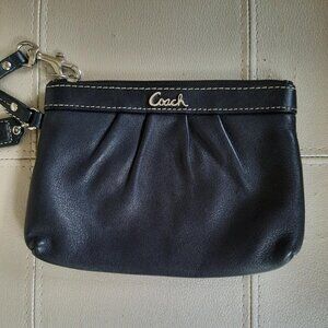 Coach Black Leather Wristlet